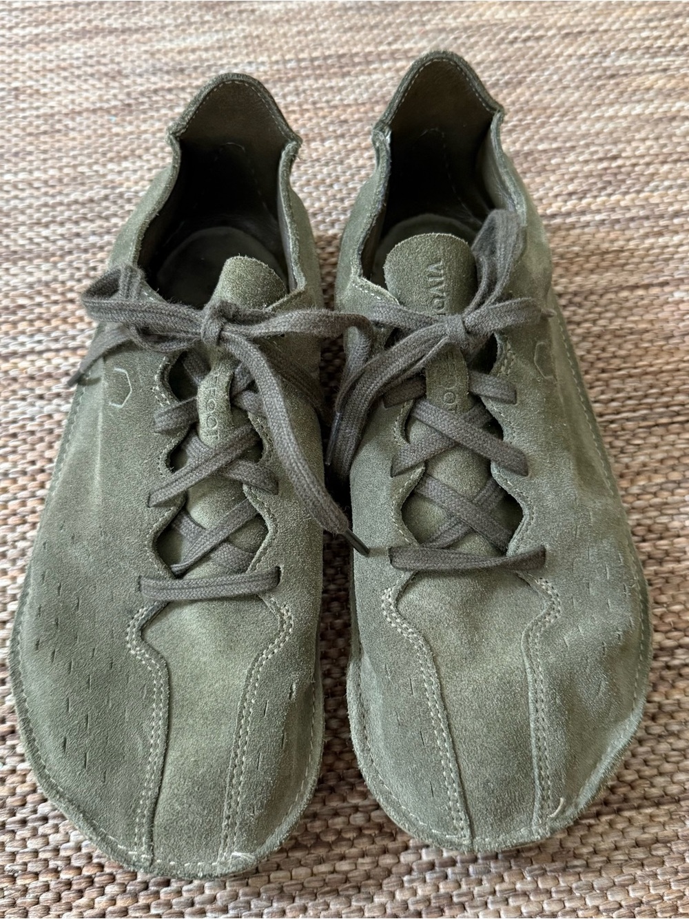 Vivo Barefoot Olive Green Suede Minimalist Sneakers